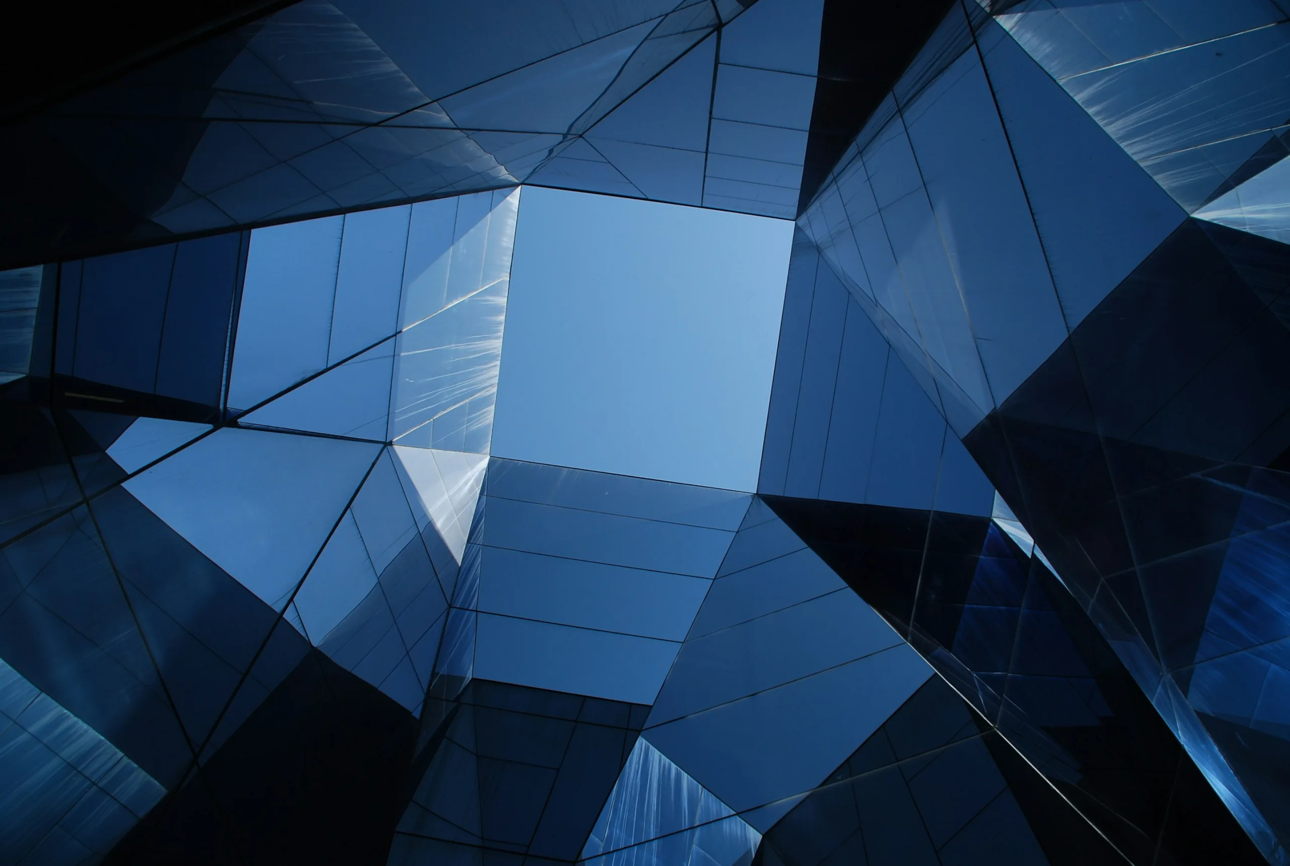 Glass facades of modern towers